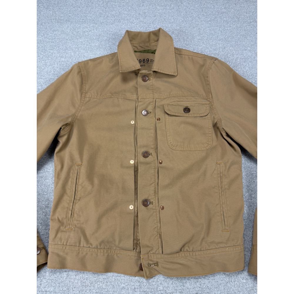 Gap 1969 Mens Cedar Canvas Workwear Jacket Tan Brown Quilted Lining Small HOL10 - Picture 13 of 15